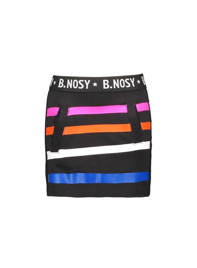 Sweat Skirt Printed Stripes - Black