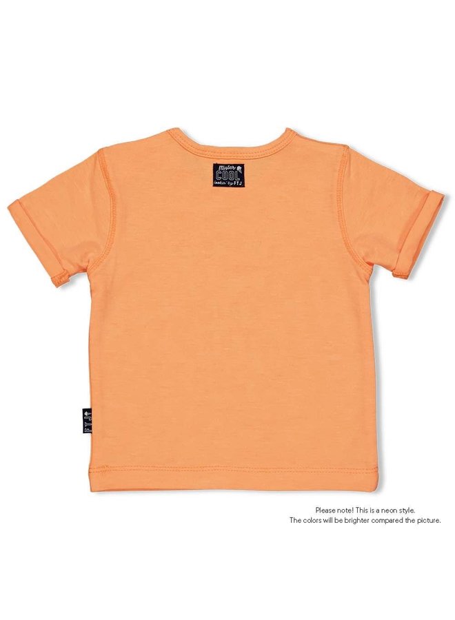 Feetje - T-shirt Always Neon Oranje - Team Icecream