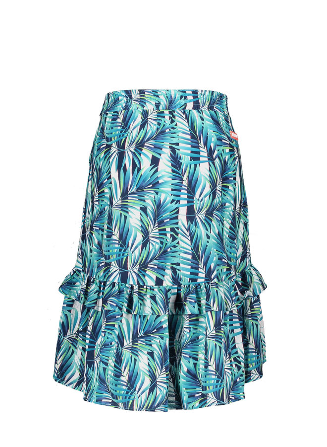 B.Nosy - Woven Maxi Skirt With Ruffle Detail - Tropical Palm AO