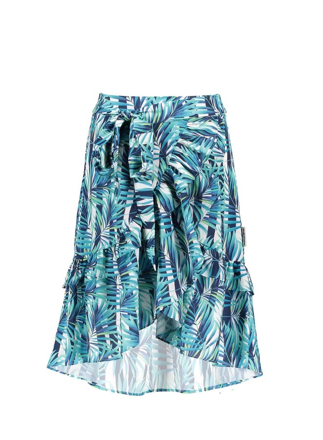 B.Nosy - Woven Maxi Skirt With Ruffle Detail - Tropical Palm AO