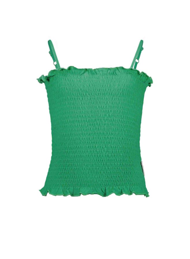B.Nosy - Smocked Top With Adjustable Straps - Golf Green