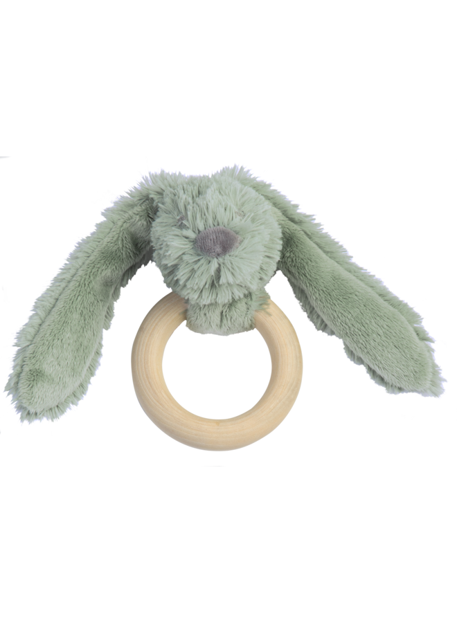 Happy Horse - Green Rabbit Richie FSC Wooden Teething Ring