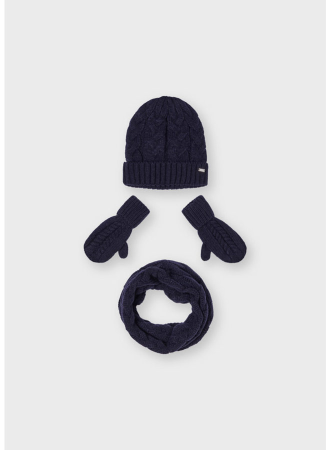 Mayoral - Hat & Scarf Set - Navy