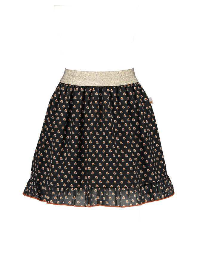 Moodstreet - Print Skirt - Black