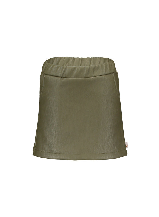 Moodstreet - PU Skirt - Khaki