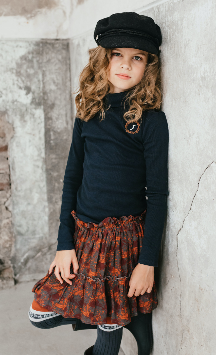 Topitm Topitm Skirt Ymke AOP Flower Stekels Staartjes