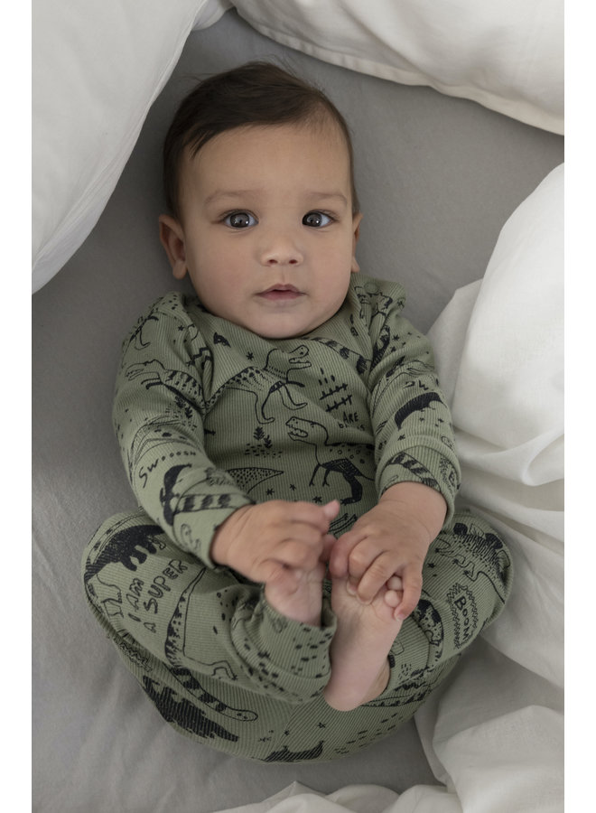 Feetje - Baby Pyjama Dino Drew Army - Premium Sleepwear