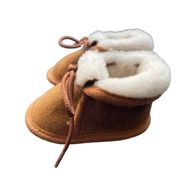 Schapenvacht Slofjes - Camel