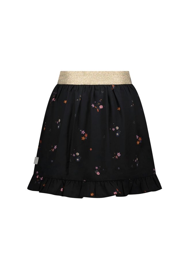 Moodstreet -  Skirt Rec. Polyester AOP - Black