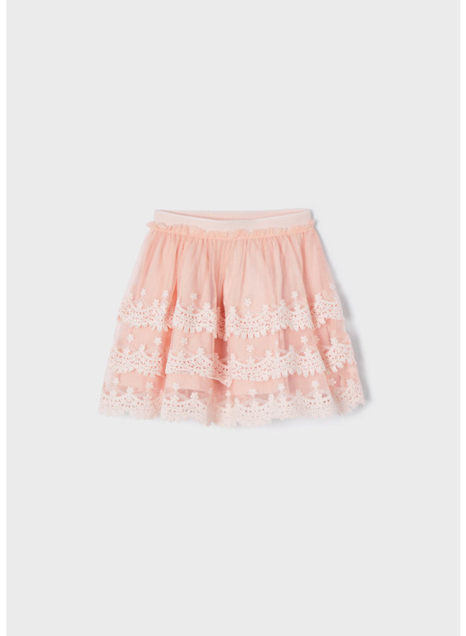PRE-ORDER - Mayoral - Tulle Embroidered Skirt - Crystal