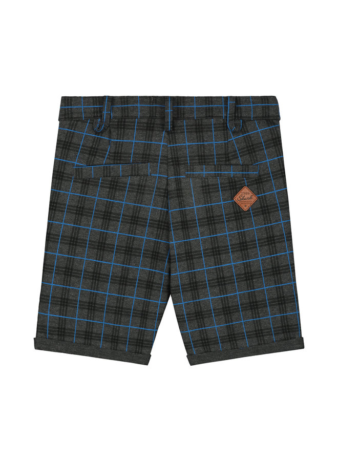 Skurk - Shorts Bram - Dark Grey Melange/Blue