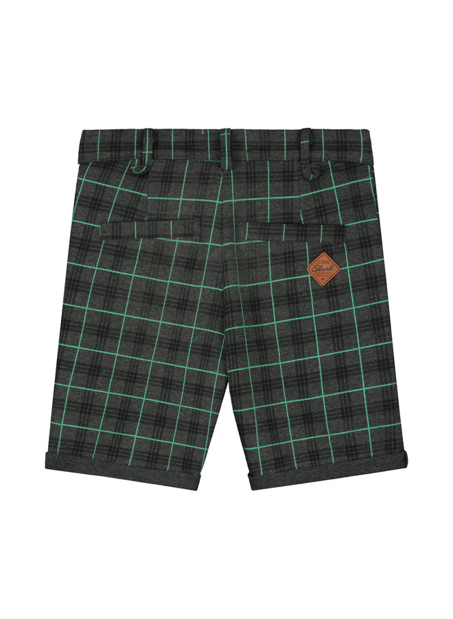 Skurk - Shorts Bram - Dark Grey Melange/Mint