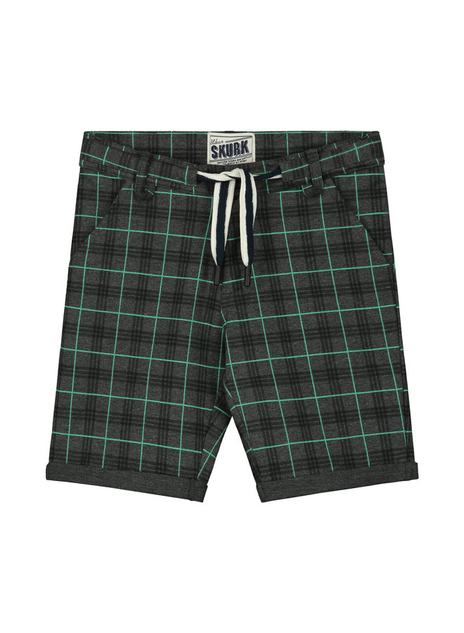 Skurk - Shorts Bram - Dark Grey Melange/Mint