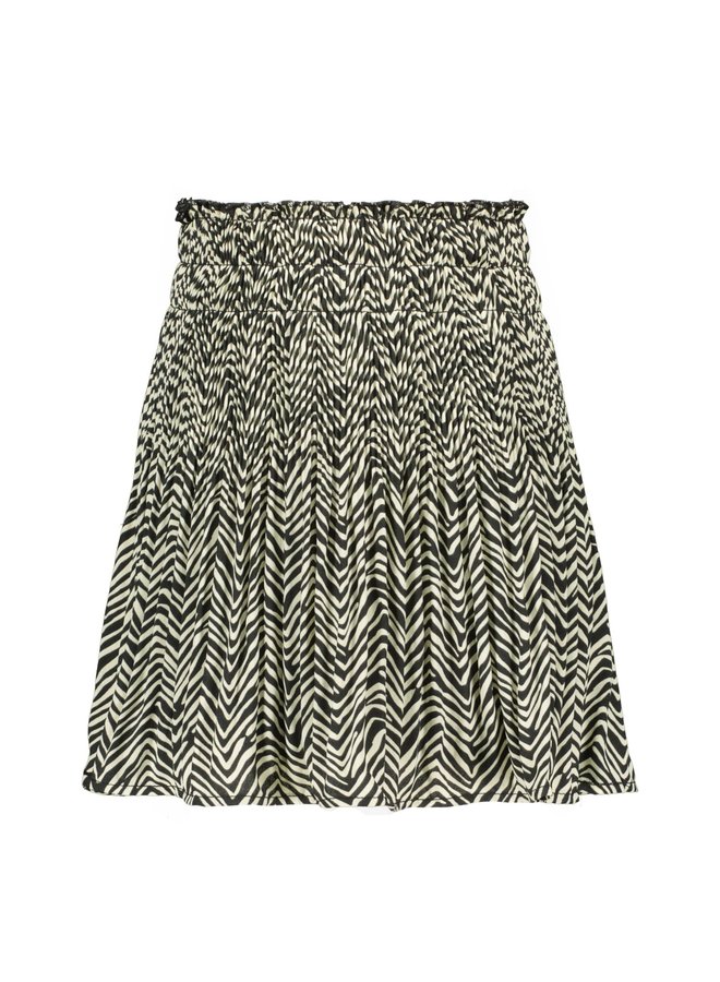 Like Flo - Crepe Plisse Skirt - Zigzag