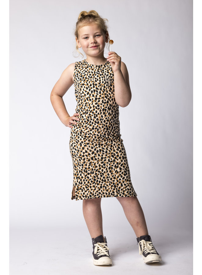 Like Flo - Rib Jacquard Singlet Dress - Spotted Dot