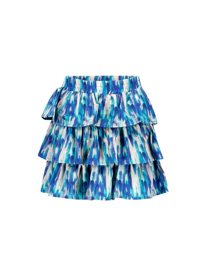 B.Nosy - Art Aquarel AOP Woven 3-Layer Skirt - Art Aquarel