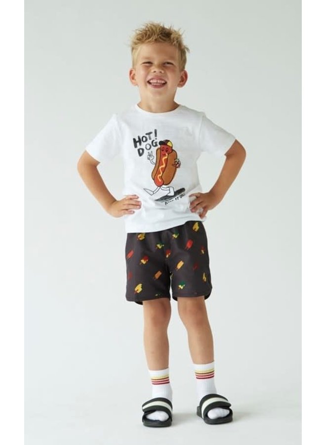 Sturdy - T-shirt Hot Dog Wit - Cool Crew