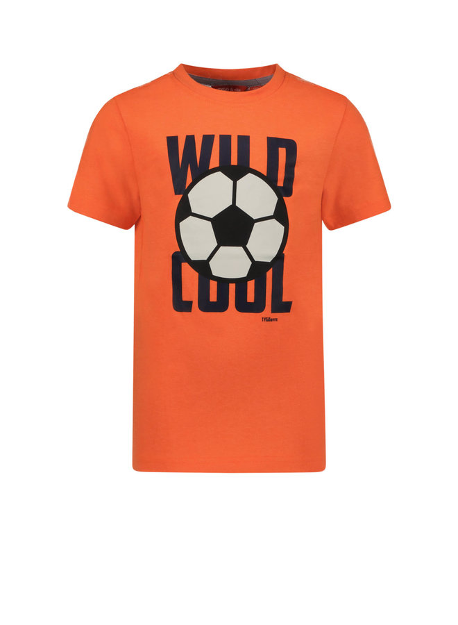 Tygo & Vito - T-shirt Print Football - Orange Clownfish