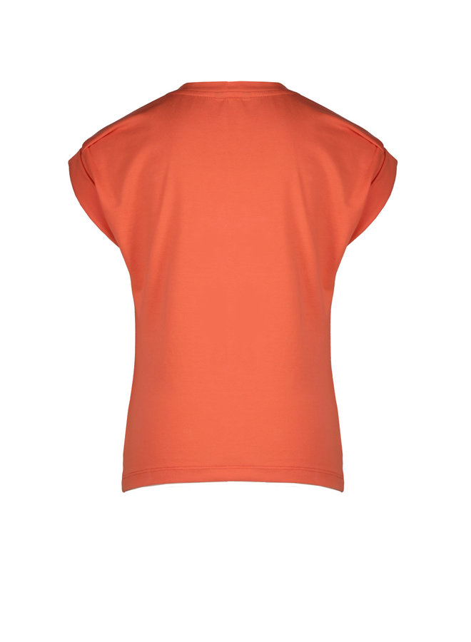 NoNo - Kyra Cut On Sleeve Sunshine Wink Embro - Hot Coral