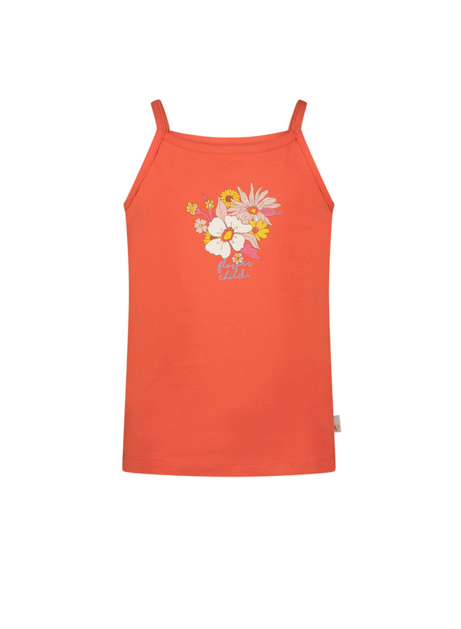 Moodstreet -  Fancy Tanktop - Hot Coral