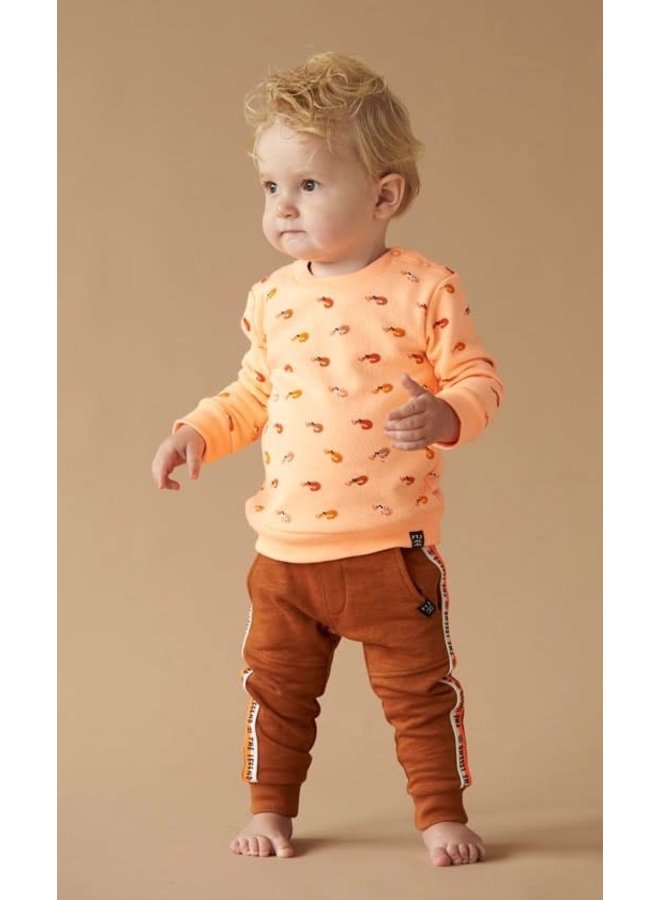 Feetje - Sweater AOP Neon Oranje - Captain Ortega