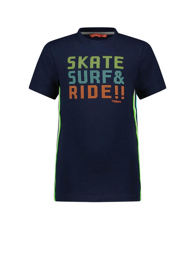 Tygo & Vito - T-shirt Print Skate + Tape - Navy