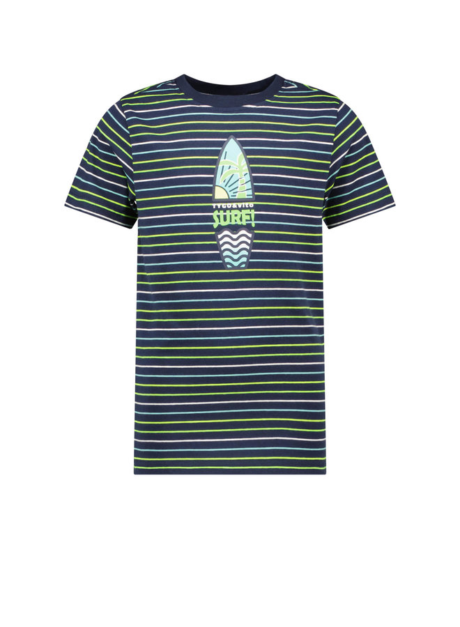 Tygo & Vito - T-shirt Y/D Stripe Surf - Navy