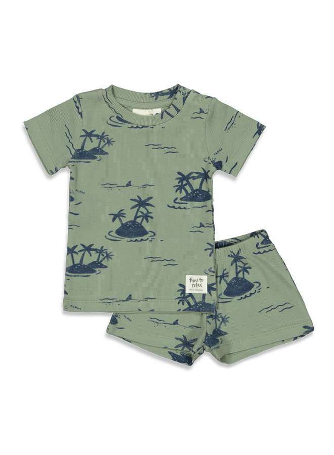 Feetje - Baby Pyjama Palm Parker Groen - Premium Sleepwear