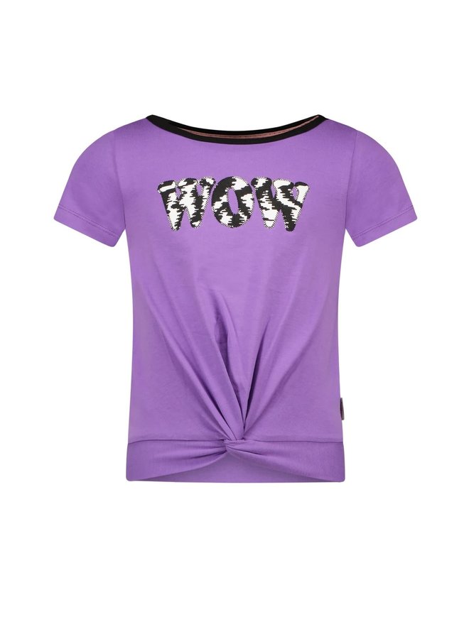 B.Nosy - Short Sleeve Shirt Fancy Chest Artwork - Purple