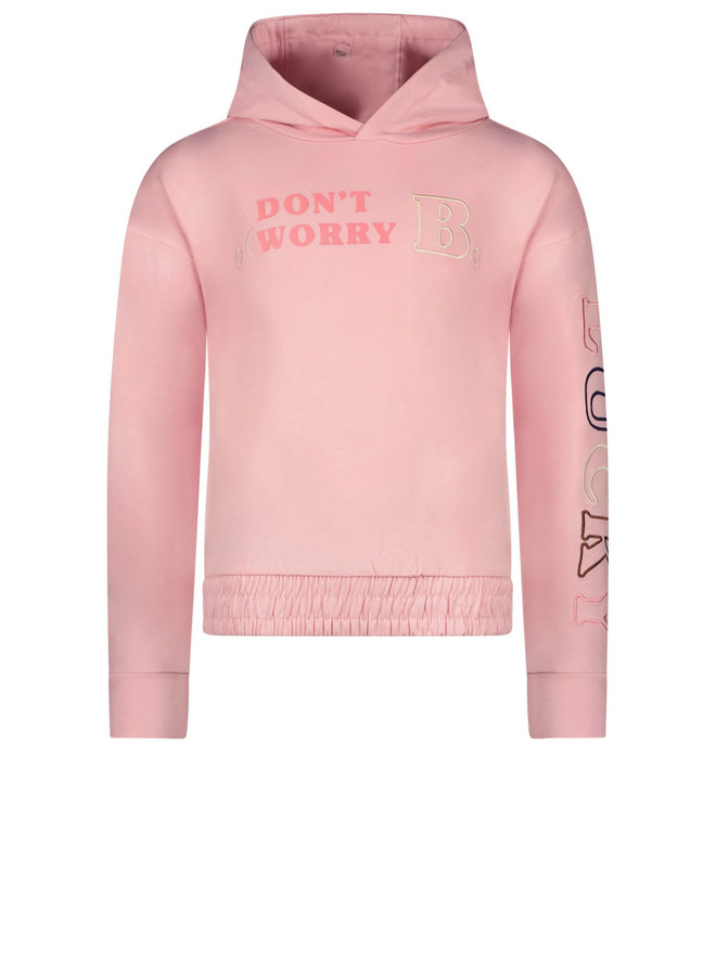 B.Nosy - Hooded Sweater Embroidery - Coral Blush