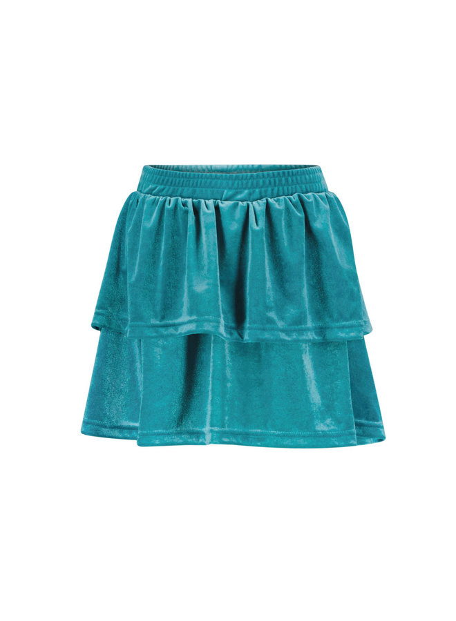 B.Nosy - Velvet 2-Layer Skirt - Laguna Green