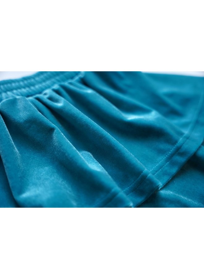 B.Nosy - Velvet 2-Layer Skirt - Laguna Green