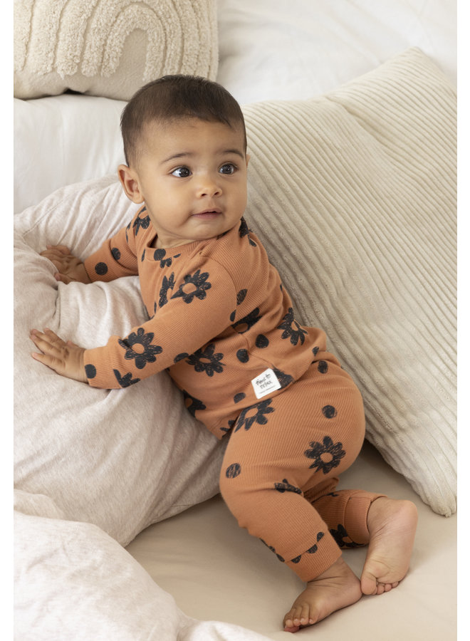 Feetje - Baby Pyjama Flora Flower Hazelnoot - Premium Sleepwear