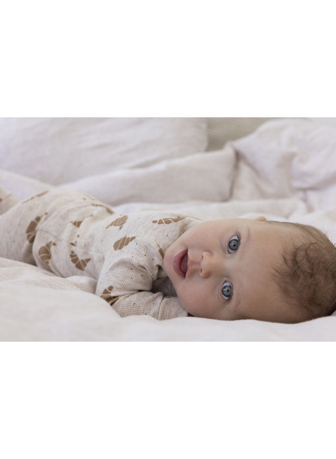 Feetje - Baby Pyjama Charlie Croissant Offwhite Melange - Premium Sleepwear