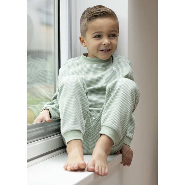 Feetje - Pyjama Wafel - Groen Melange
