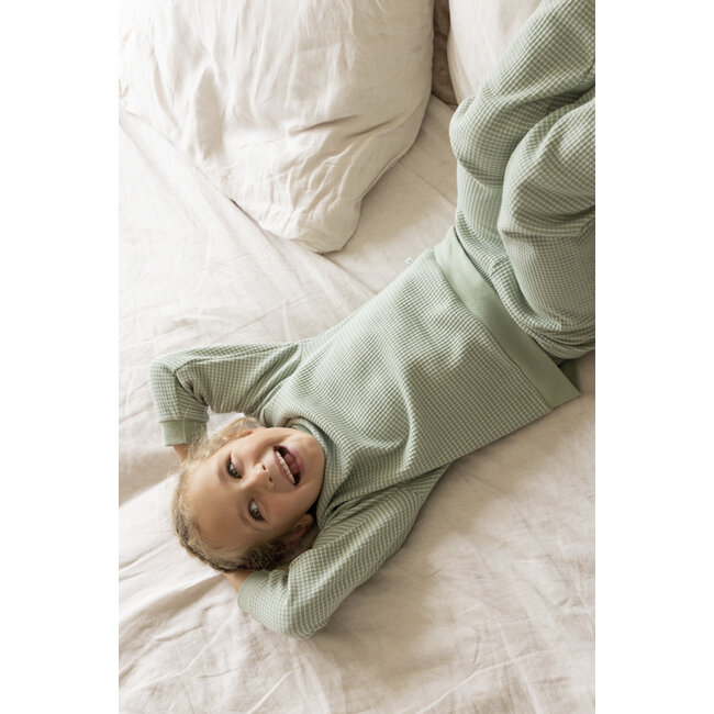 Feetje - Pyjama Wafel - Groen Melange