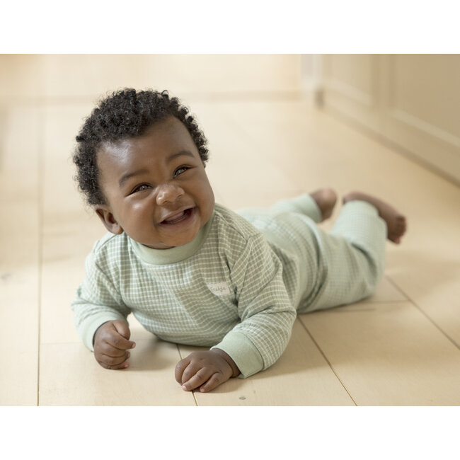 Feetje - Baby Pyjama Wafel - Groen Melange