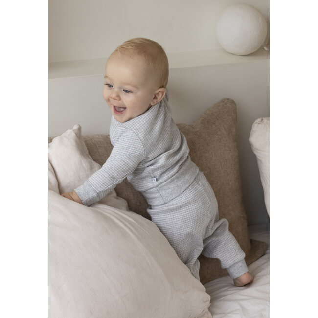 Feetje - Baby Pyjama Wafel - Grijs Melange