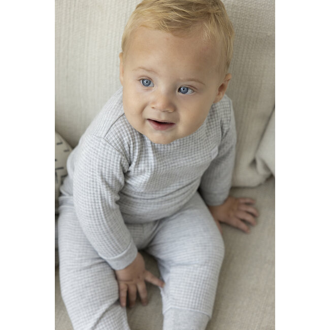 Feetje - Baby Pyjama Wafel - Grijs Melange