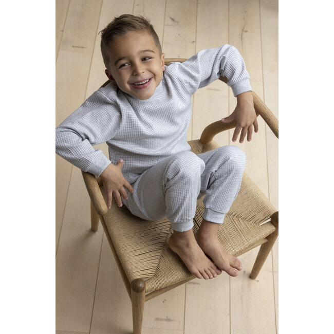 Feetje - Pyjama Wafel - Grijs Melange