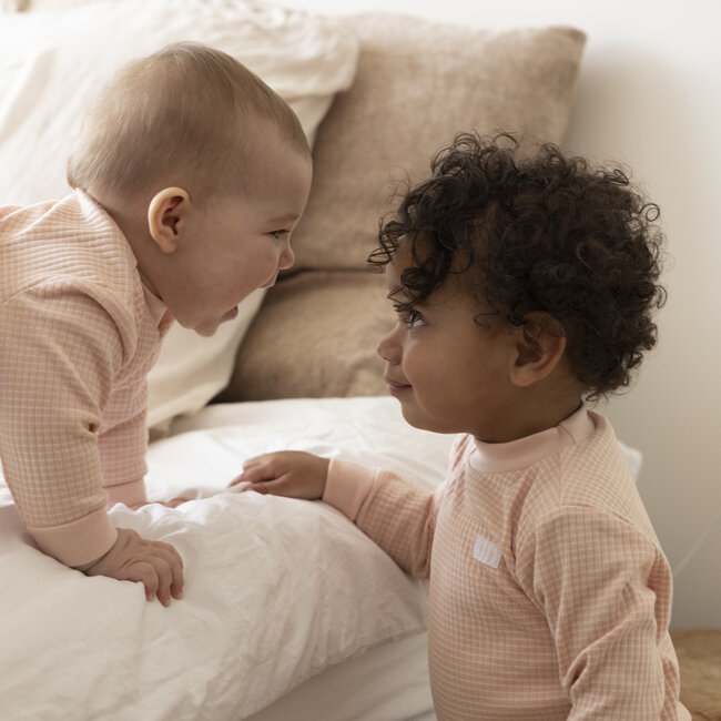 Feetje - Baby Pyjama Wafel - Oud Roze