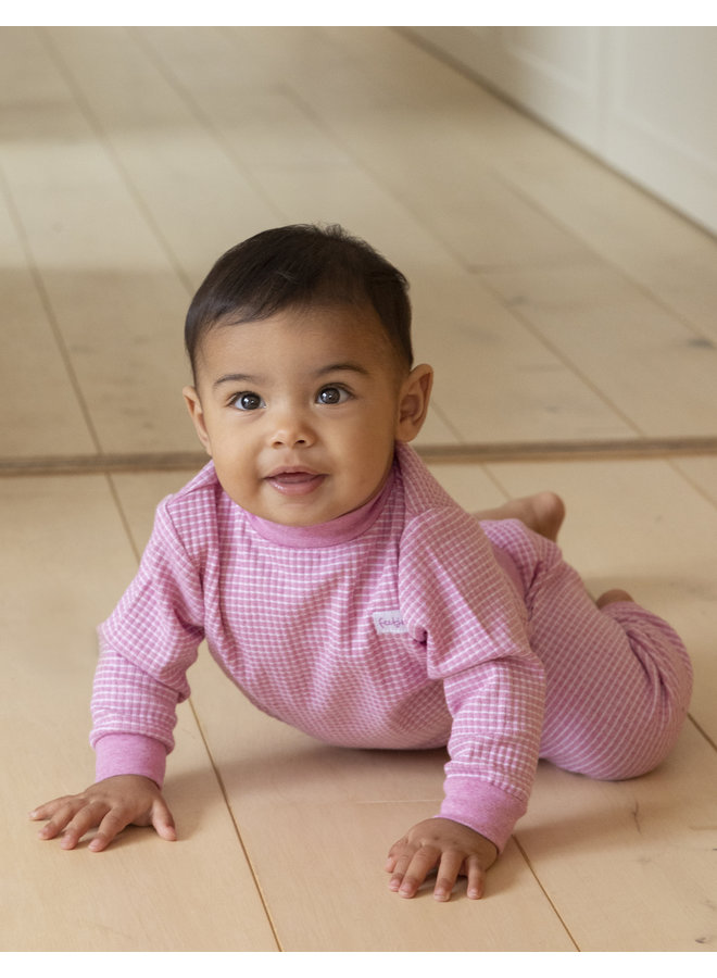 Feetje - Baby Pyjama Wafel - Roze Melange