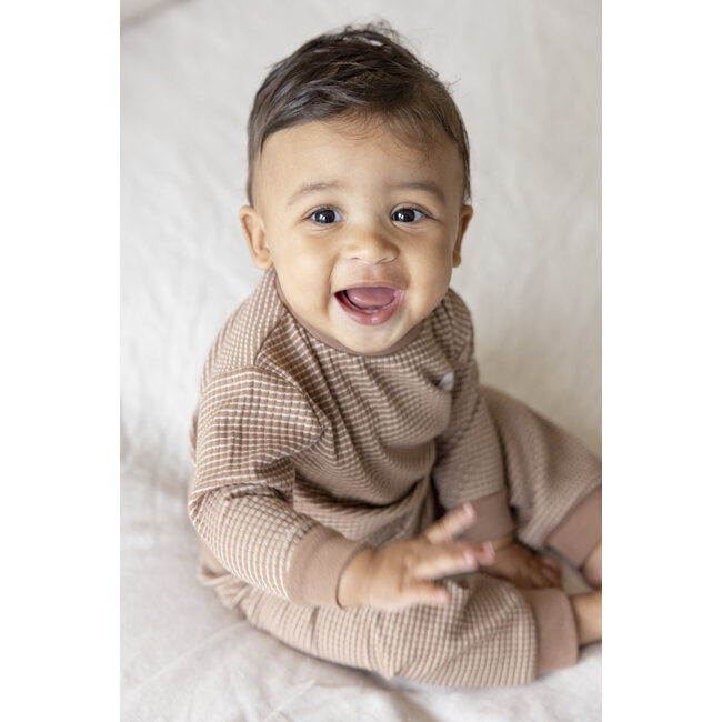 Feetje - Baby Pyjama Wafel - Bruin