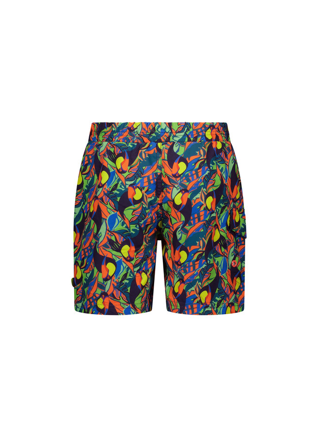 Just Beach - Woven AOP Swim Short - Jungle Birds