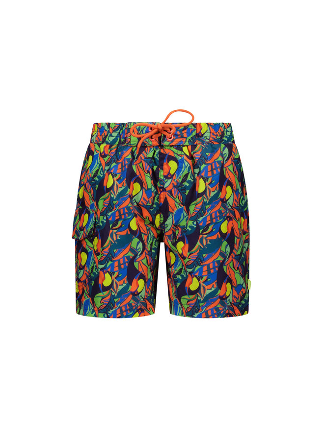 Just Beach - Woven AOP Swim Short - Jungle Birds