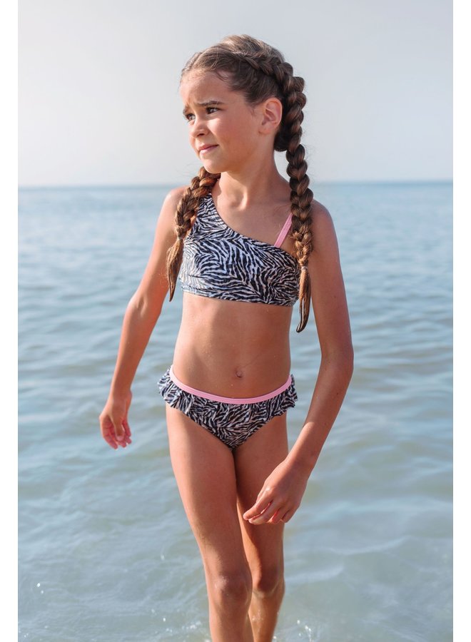 B.Nosy - Slanted Bikini AOP Ruffle On Pants - Outstanding AOP