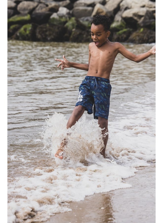 Tygo & Vito - Beachshorts AO Print Turtle - Navy