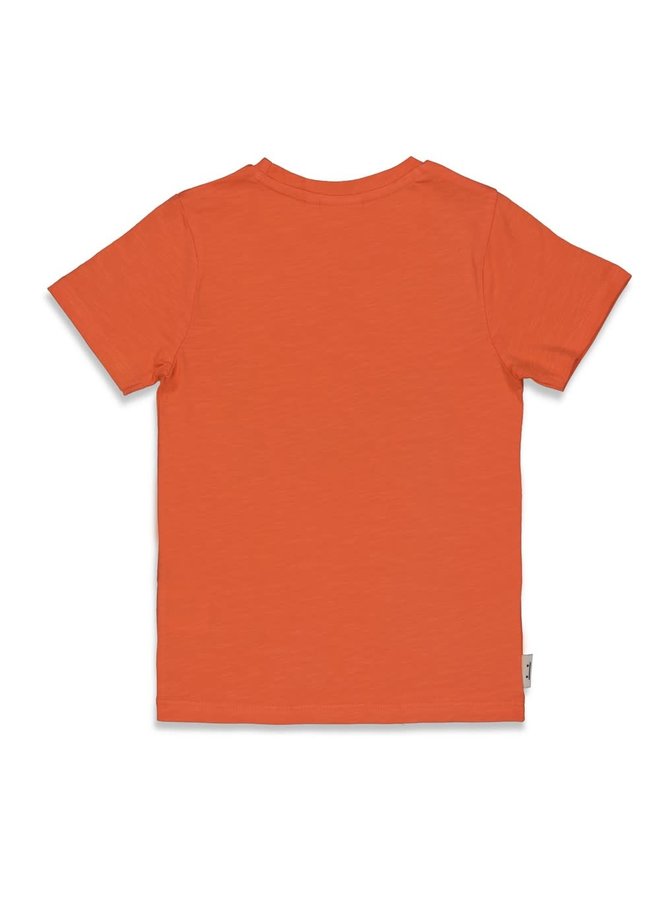 Sturdy - T-shirt Palmtree Oranje - El Sol