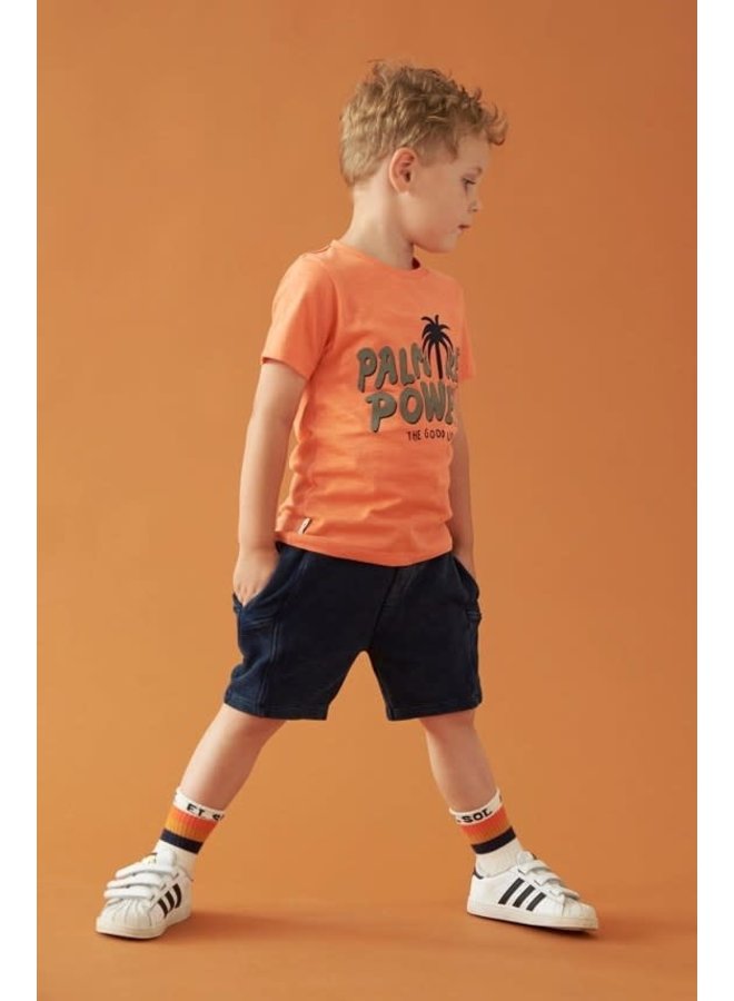 Sturdy - T-shirt Palmtree Oranje - El Sol