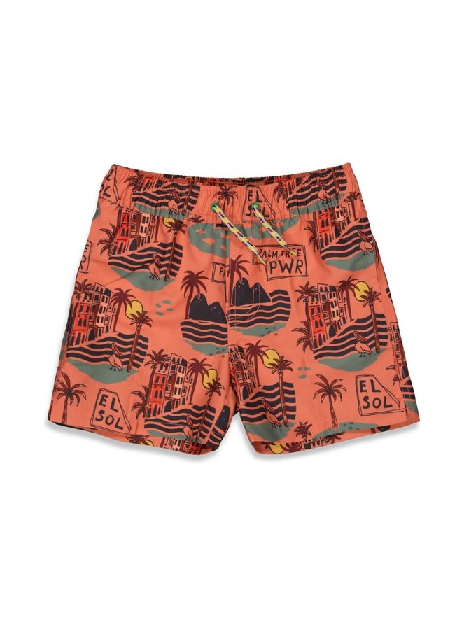 Sturdy - Zwemshort AOP Brique - El Sol